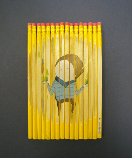 نقاشی ساده دخترانه با مداد رنگی اسان