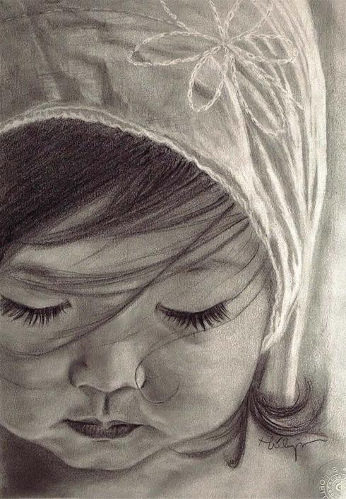 نقاشی های بسیار زیبا با مداد از کودکان