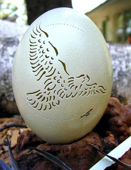 عکس های دیدنی از هنر نمایی با پوست تخم مرغ