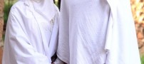 عکسی از نیوشا ضیغمی و همسرش در لباس احرام
