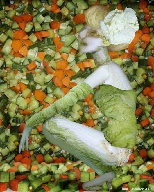 عكسهای دیدنی و جالب از خلاقیت های هنری با كاهو