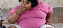چاق ترین دختر جهان با 6 سال سن و 88 کیلوگرم وزن!!