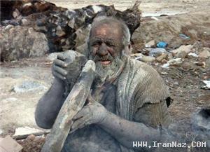 مردی ایرانی که اگر تمیز شود مریض می‌شود +عكس