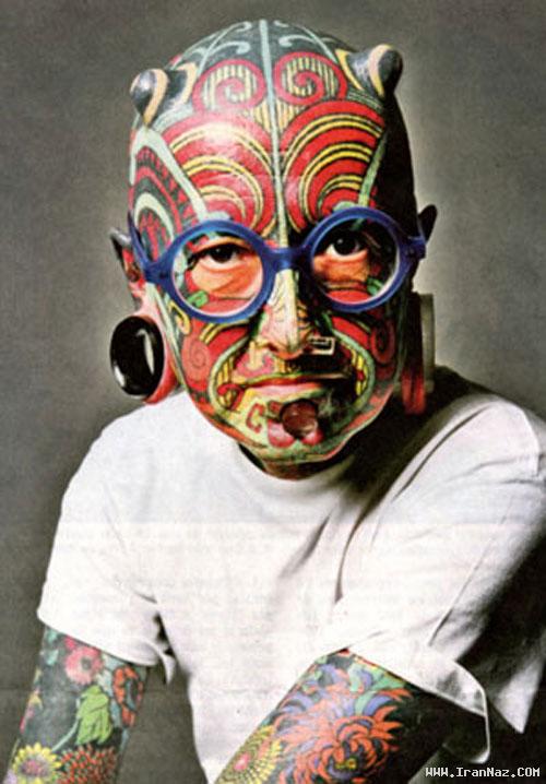 عکس های باور نکردنی از تغییر چهره مردم با هنر تاتو