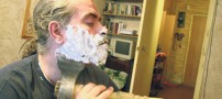 اصلاح عجیب و باور نکردنی صورت با بیل و تبر +عکس