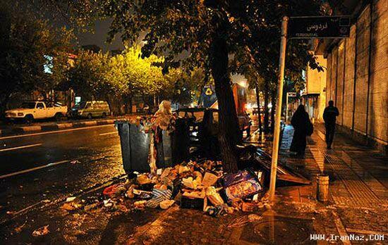 عکسهای زشتی های تهران در یک شب زیبای بارانی