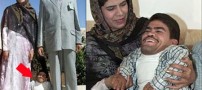 عکسی از زن و شوهری غول پیکر و فرزند عجیبشان