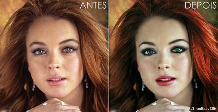 عکس های زنان معروف هالیوود قبل و بعد از فتوشاپ