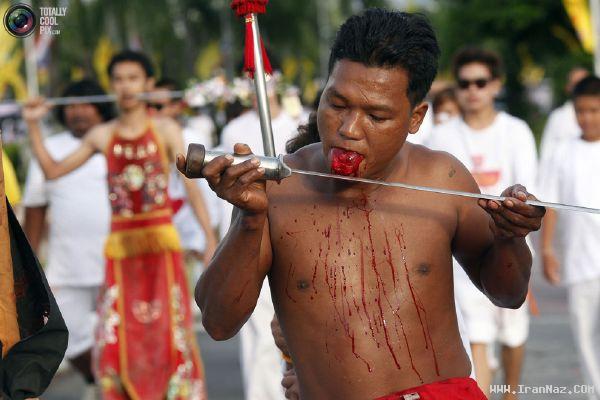 عکس های وحشتناک از جشنواره گیاهخواری در تایلند