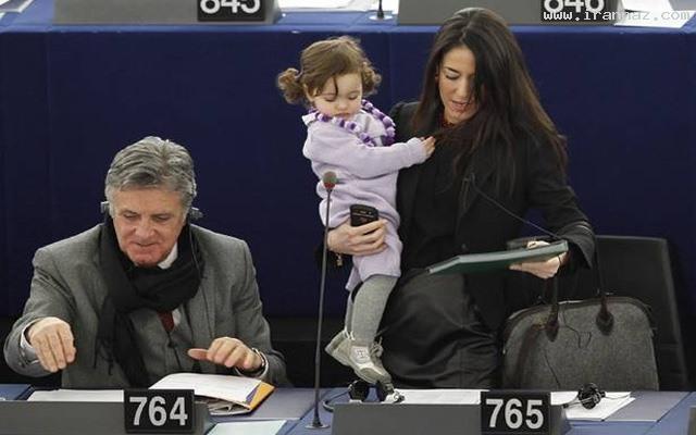 عکس های دختر خانمی که در پارلمان اروپا بزرگ شد!