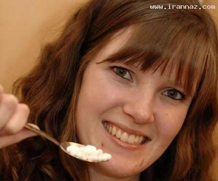 دختری که بجای غذا فقط باید قرص نعنا بخورد! +عکس