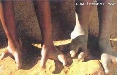 عکس های قبیله ای آفریقایی با پاهایی بسیار عجیب!
