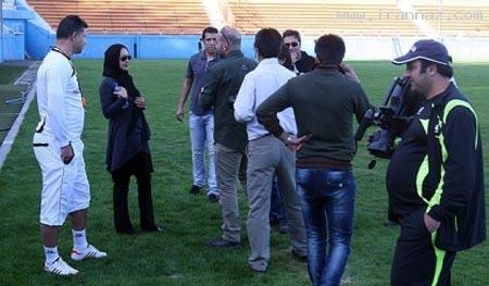 عکس های حضور نیکی کریمی در تمرین تیم راه آهن