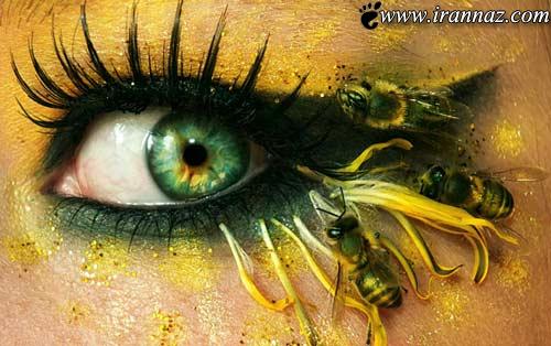 عکس های هنرمندی یک خانم در آرایش دور چشم ها عکس های هنرمندی یک خانم در آرایش دور چشم ها