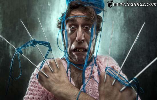 عکسهای بسیار عجیب و خنده دار از چهره مردی جوان