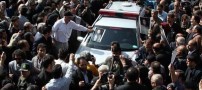 تصاویر پسرعسل بدیعی و بازیگران در مراسم خاکسپاری
