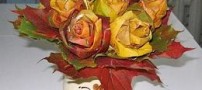 آموزش گلسازی با برگ های پاییزی (تصویری)