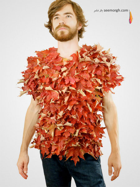 تی شرت های طراحی شده با برگ گیاهان