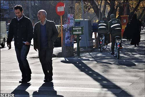 عکس هایی از پلیس دوچرخه سوار در تبریز
