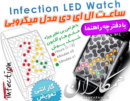 ساعت ال ای دی مولکولی (میکروبی) با طراحی بی نظیر